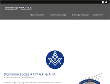 Tablet Screenshot of dominionlodge.ca